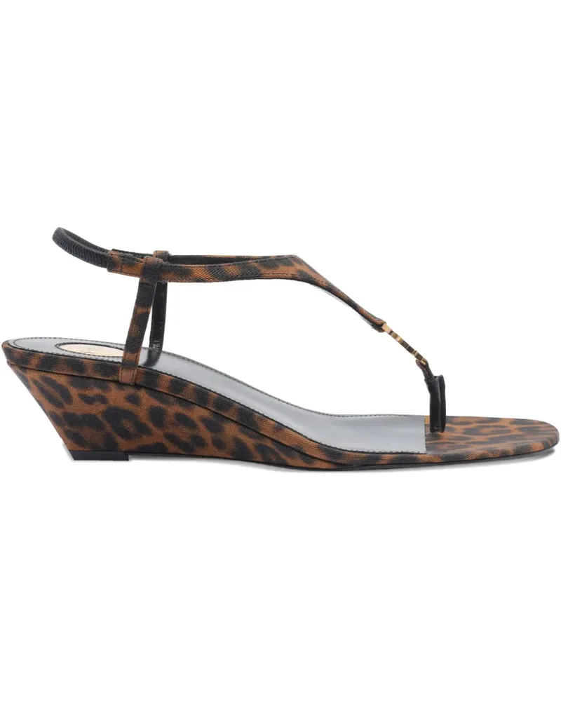 Saint Laurent Cassandra Sandalen 40mm - Braun Braun