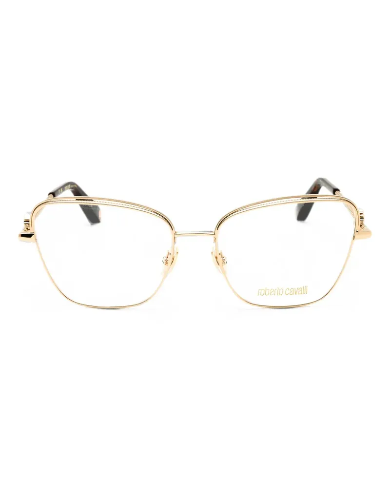 Roberto Cavalli geometric-frame glasses - Gold Gold
