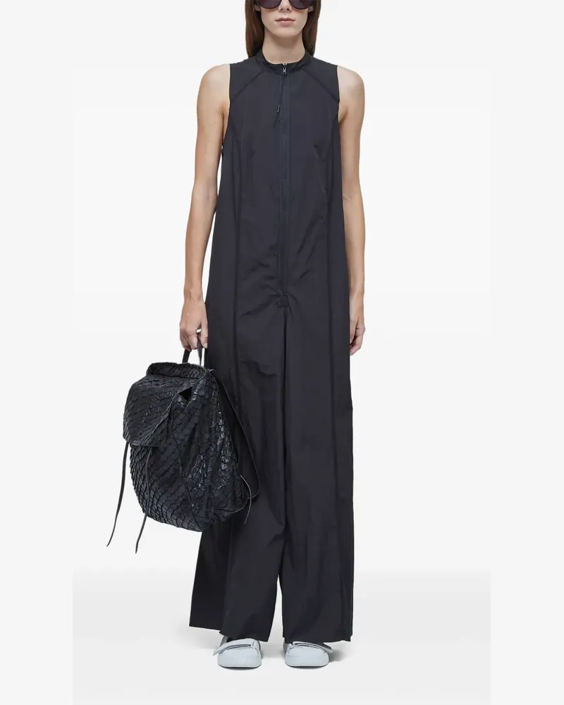 Osklen Kurzärmeliger Superlight Seass Jumpsuit - Schwarz Schwarz