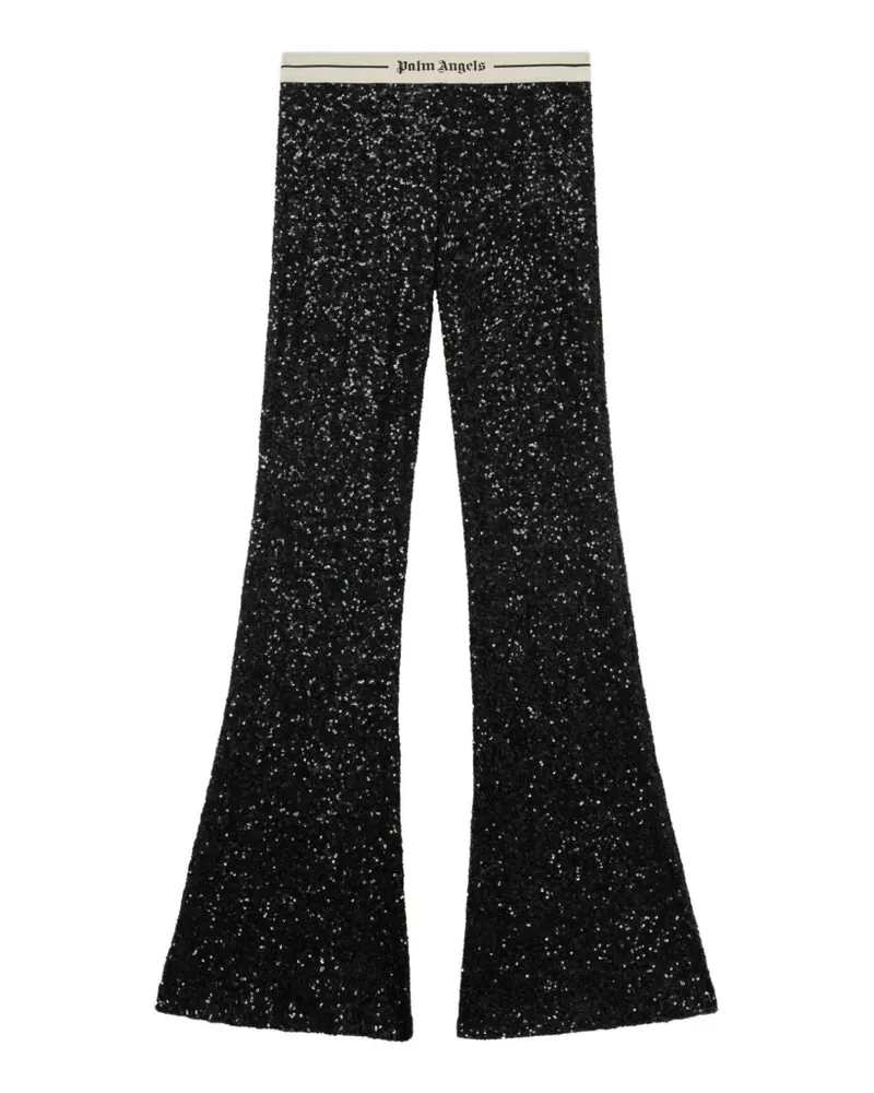 Palm Angels Hose mit Logo-Bund - Schwarz Schwarz