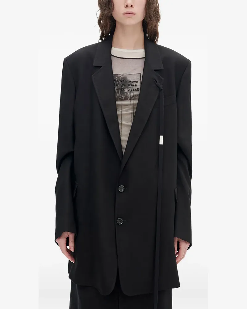 Ann Demeulemeester Einreihiges Agnes Sakko - Schwarz Schwarz
