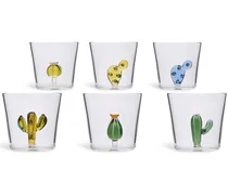 Set aus sechs Desert Plants Gläsern - Weiß