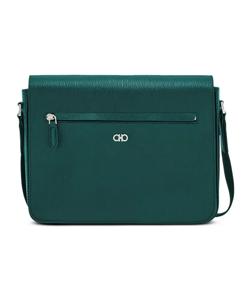 Ferragamo Kuriertasche mit Gancini-Detail - Grün Grün