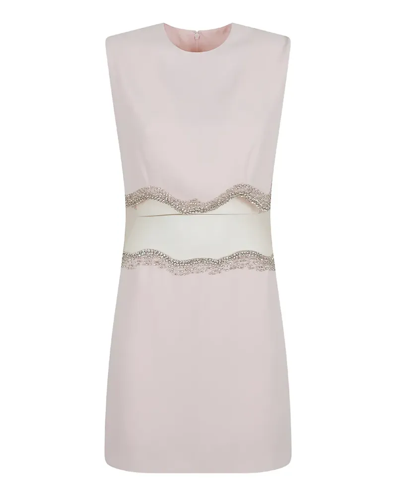 COSTARELLOS Fayna crystal-embellished wave mini dress - Rosa Rosa