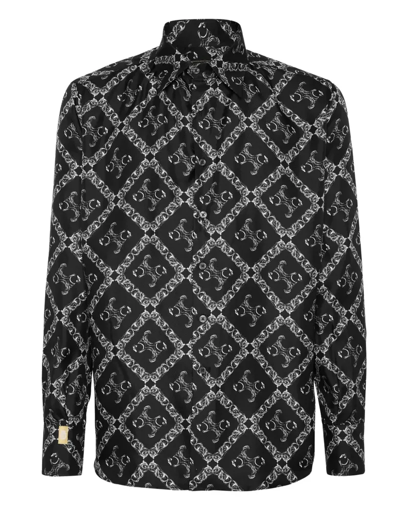 Billionaire Hemd mit Monogramm-Print - Schwarz Schwarz