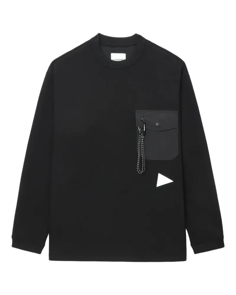 and wander crew-neck sweatshirt - Schwarz Schwarz