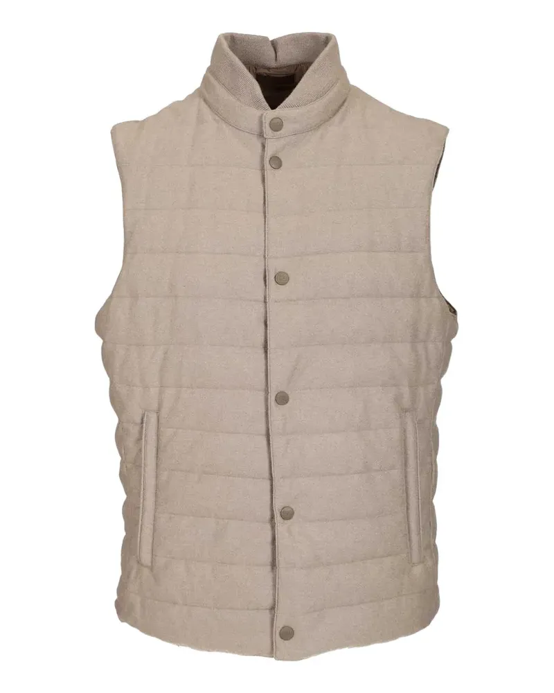 Fedeli quilted high-neck gilet - Nude Nude