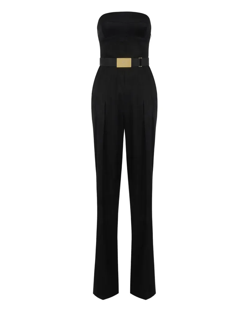 Elisabetta Franchi Jumpsuit mit Schnürung - Schwarz Schwarz