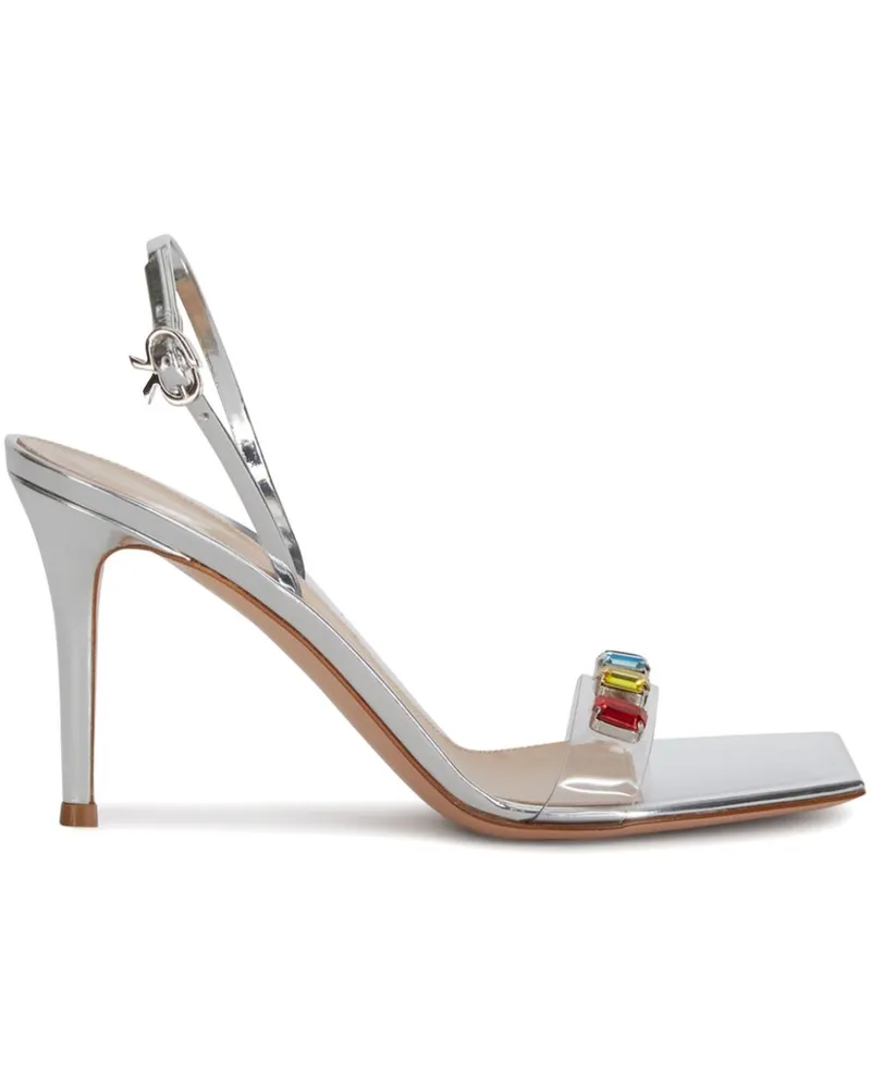 Gianvito Rossi Sandalen mit Kristallen 105mm - Silber Silber