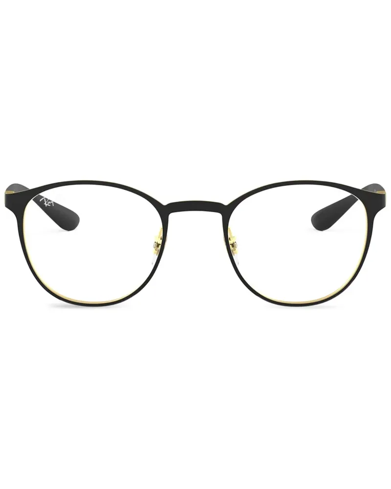 Ray Ban Brille mit rundem Gestell - Schwarz Schwarz