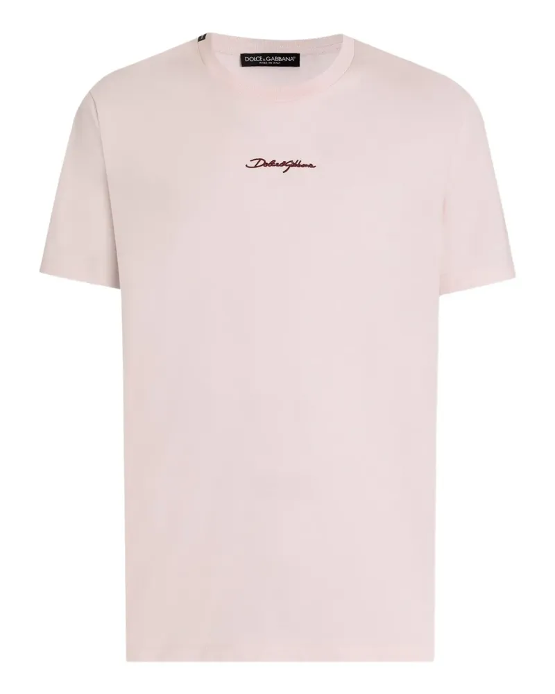 Dolce & Gabbana T-Shirt mit Logo - Rosa Rosa