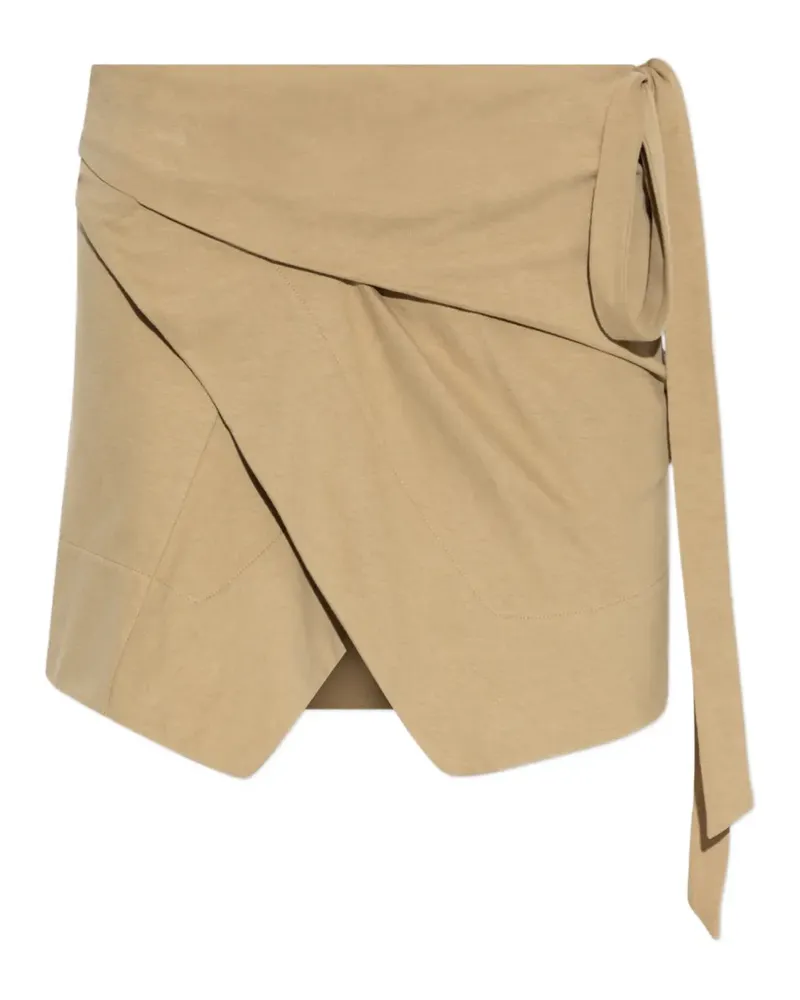Isabel Marant Berenice wrap-style mini skirt - Nude Nude