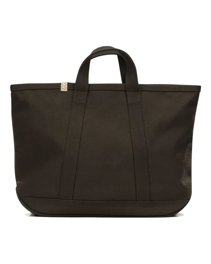 Visvim Rime logo-detail cotton tote bag - Braun Braun