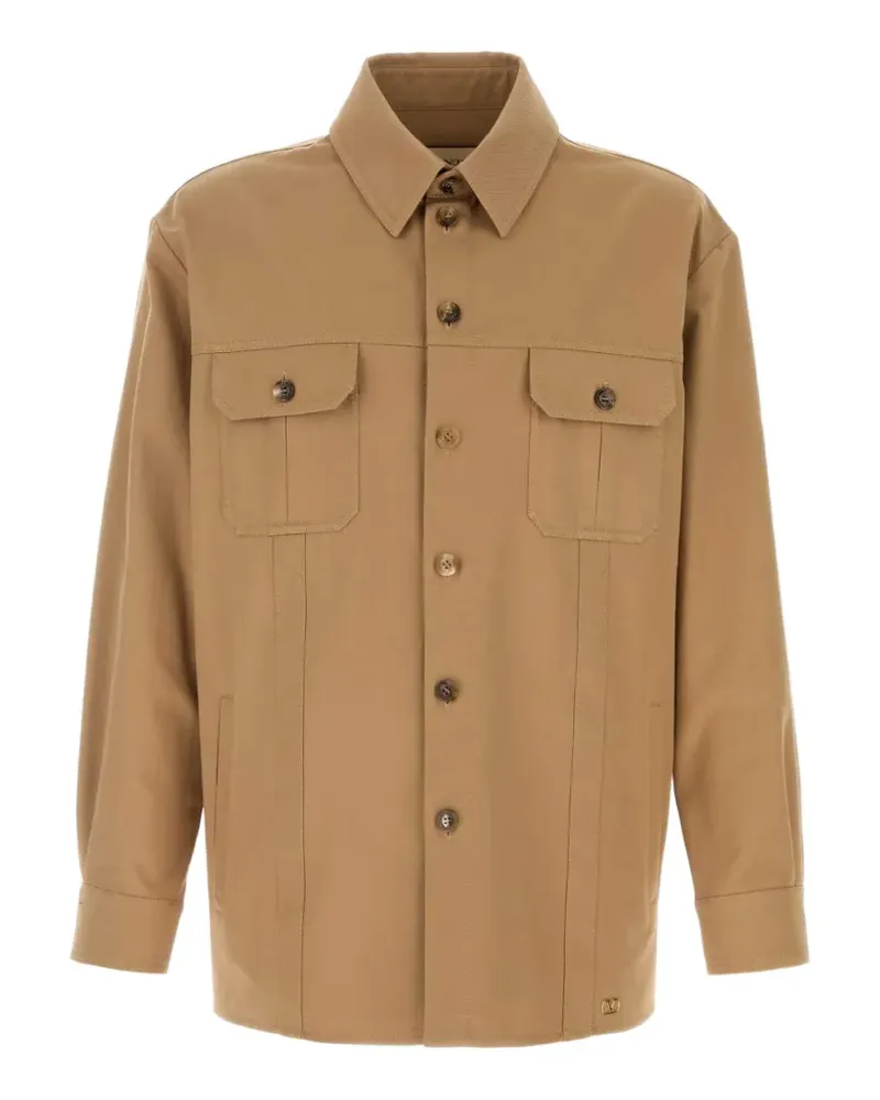 Valentino Garavani twill shirt jacket - Braun Braun