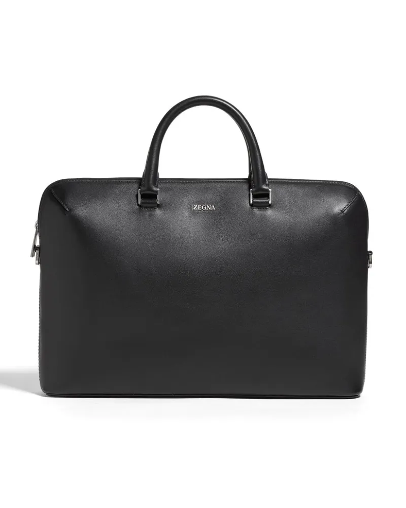Ermenegildo Zegna Aktentasche aus Leder - Schwarz Schwarz