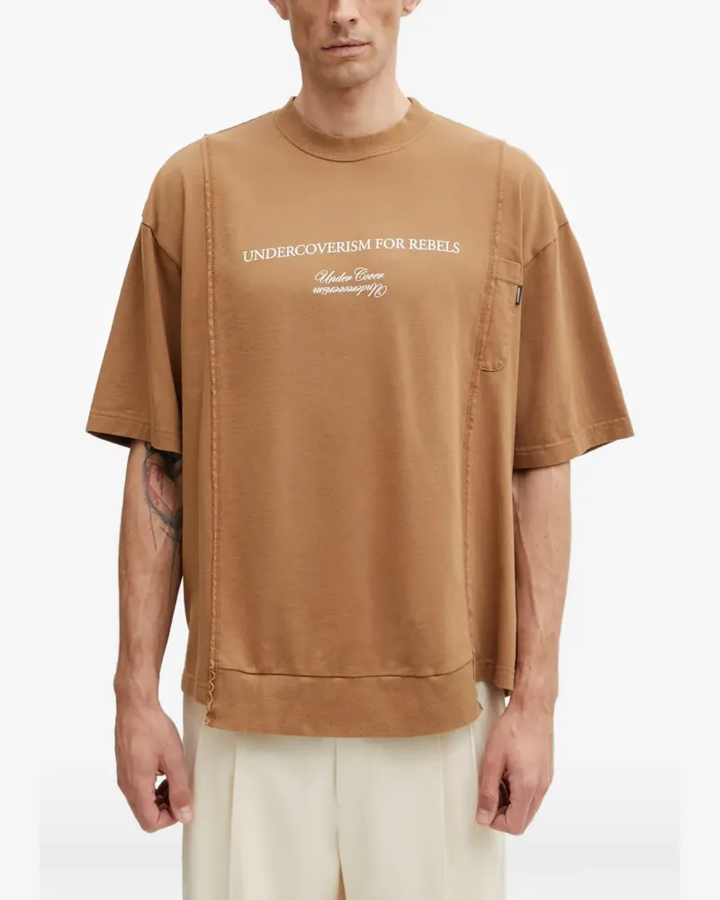 Undercover Sweatshirt mit Slogan-Print - Braun Braun