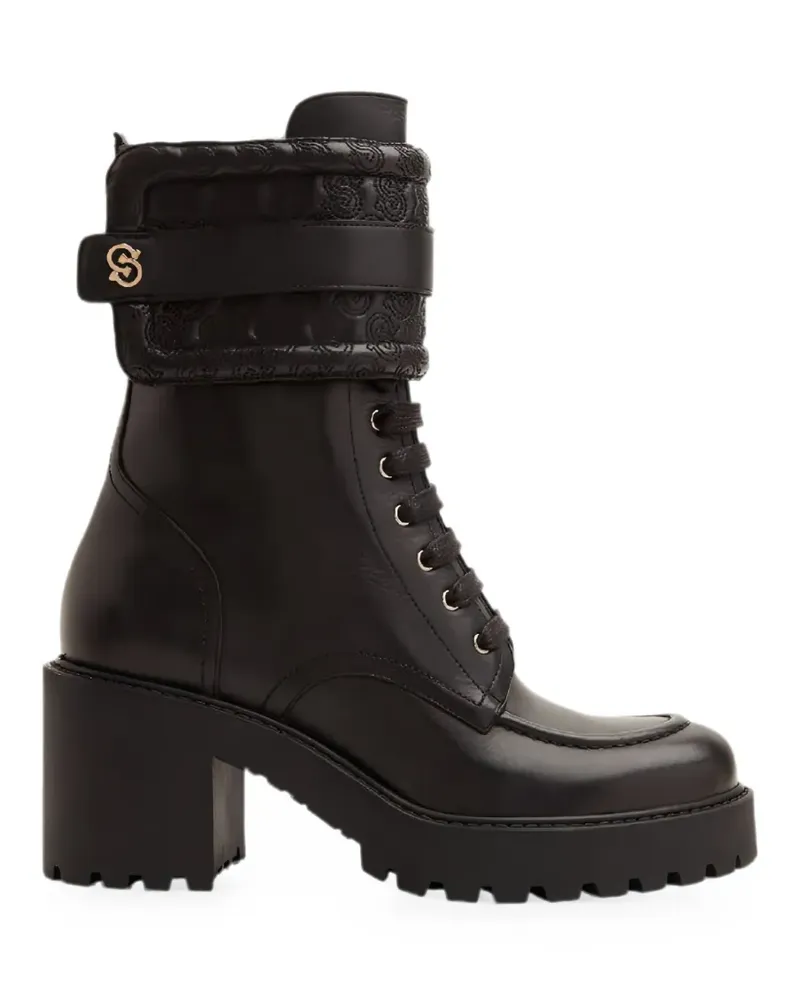 Ferragamo Shiraz Schnürstiefel - Schwarz Schwarz