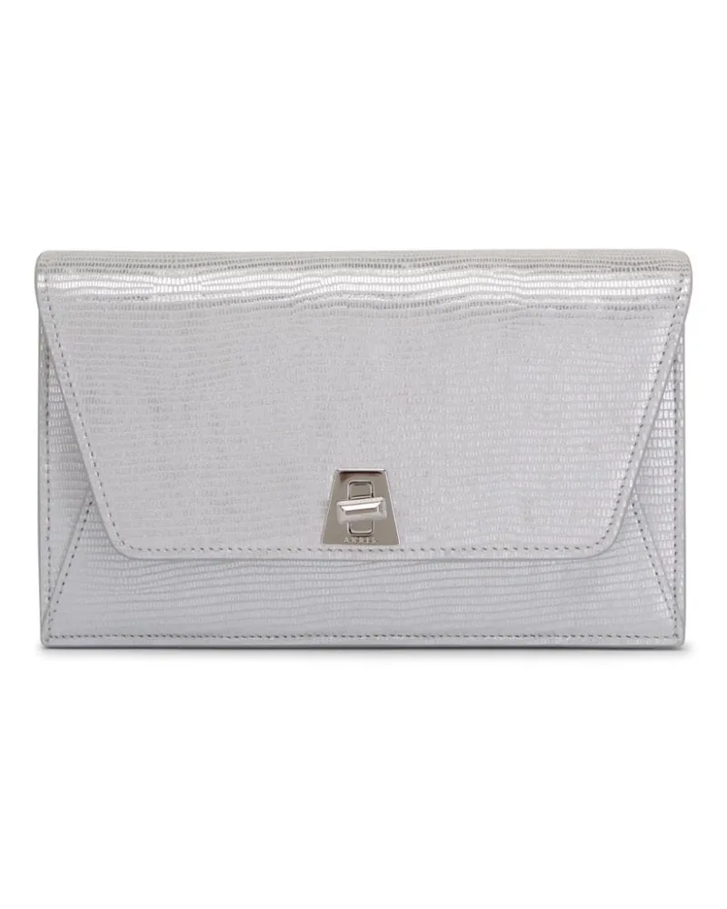 Akris Metallische Anouk Clutch Silber