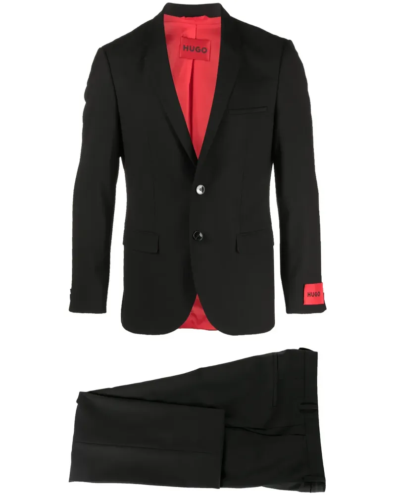HUGO BOSS Einreihiger Anzug - Schwarz Schwarz