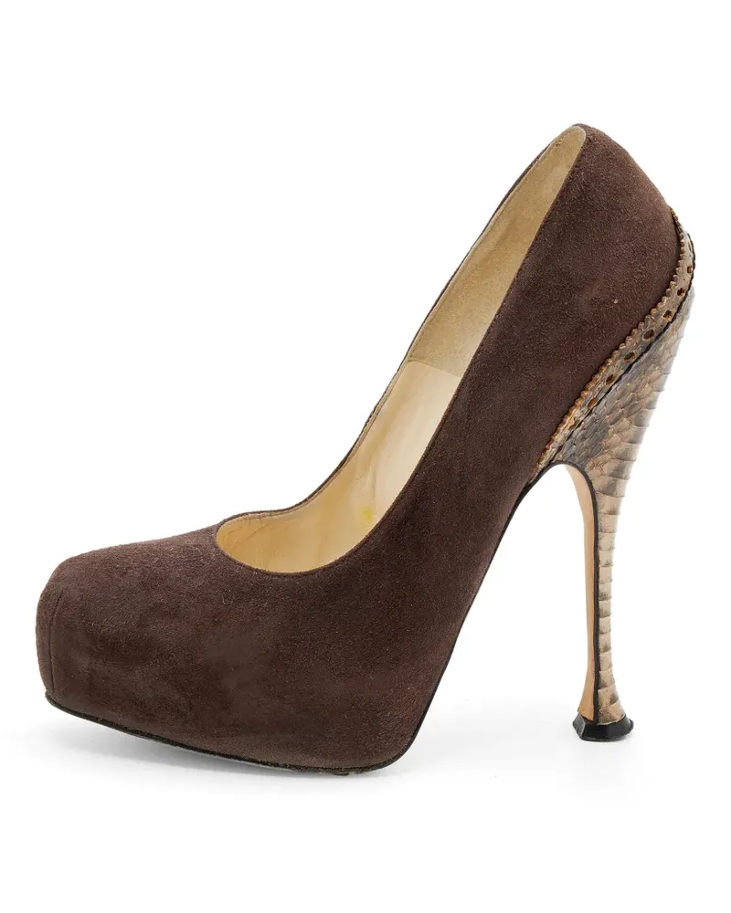 Brian Atwood suede platform pumps - Braun Braun