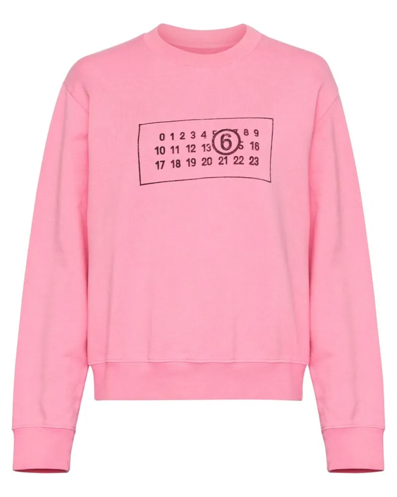 Maison Margiela Sweatshirt mit Nummern-Motiv - Rosa Rosa