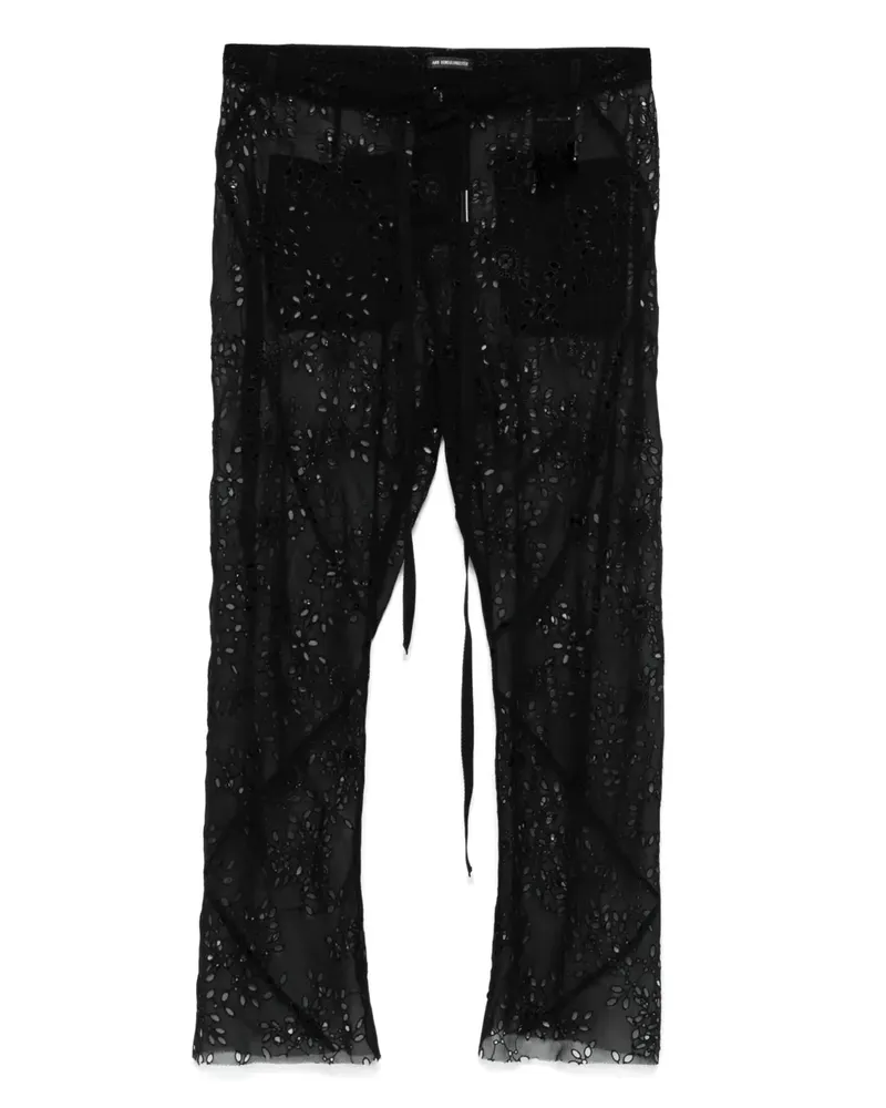 Ann Demeulemeester Hose aus Spitze - Schwarz Schwarz