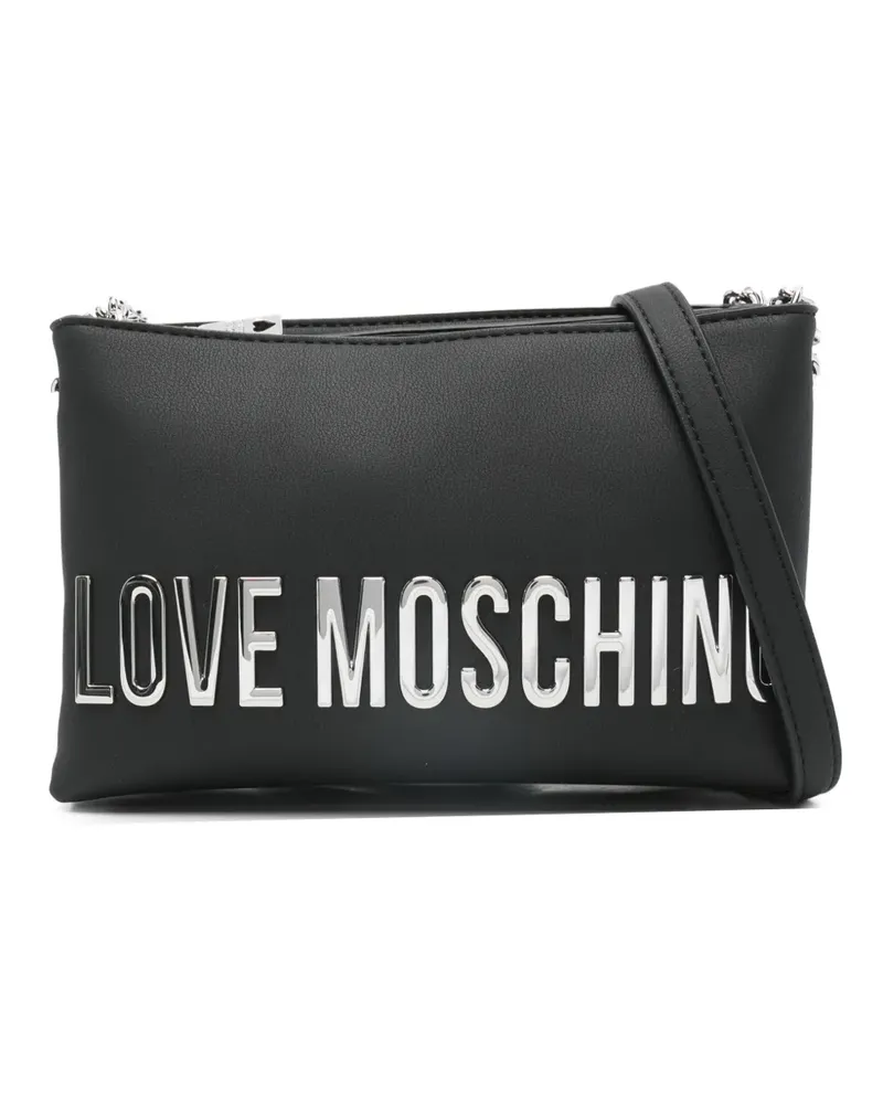 Moschino logo crossbody bag - Schwarz Schwarz
