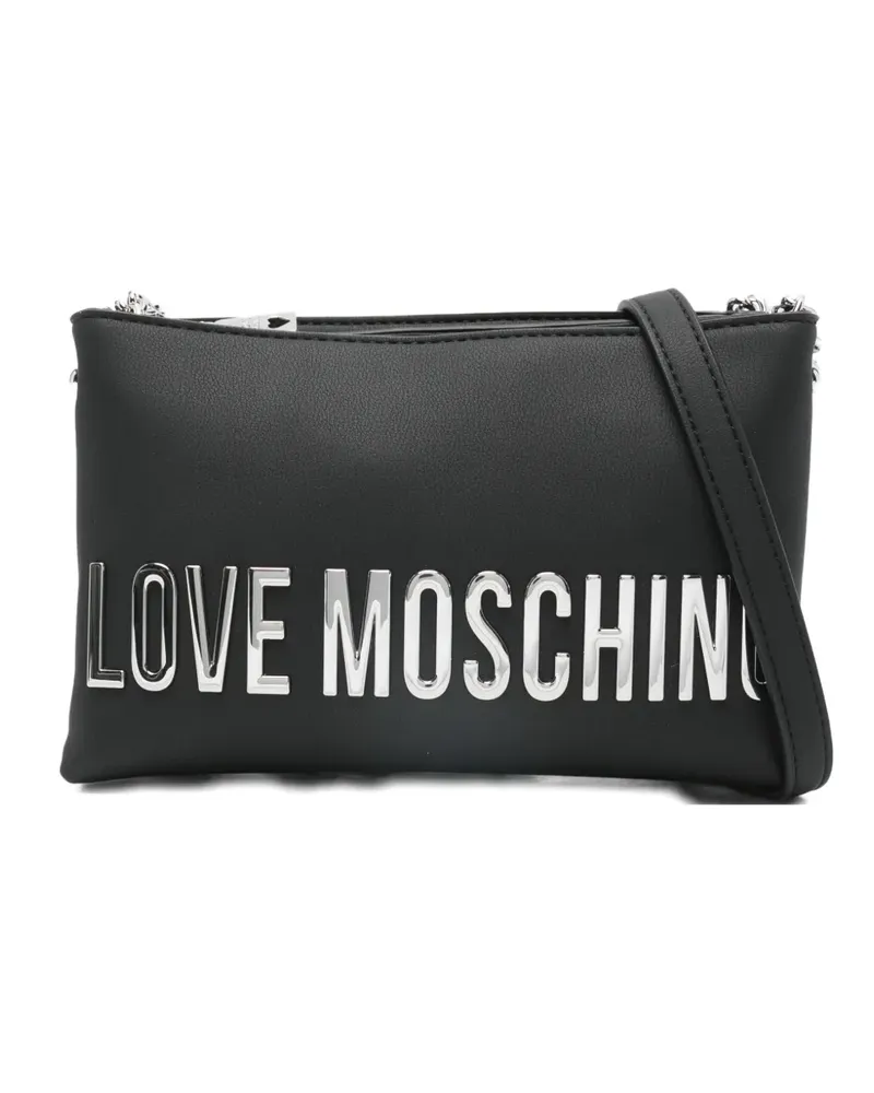 Moschino logo crossbody bag - Schwarz Schwarz