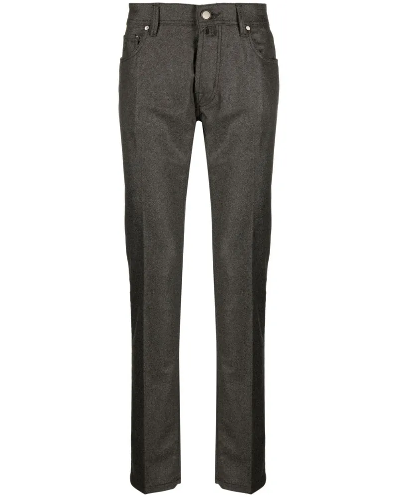 Jacob Cohën Bard Slim-Fit-Hose aus Flanell - Braun Braun