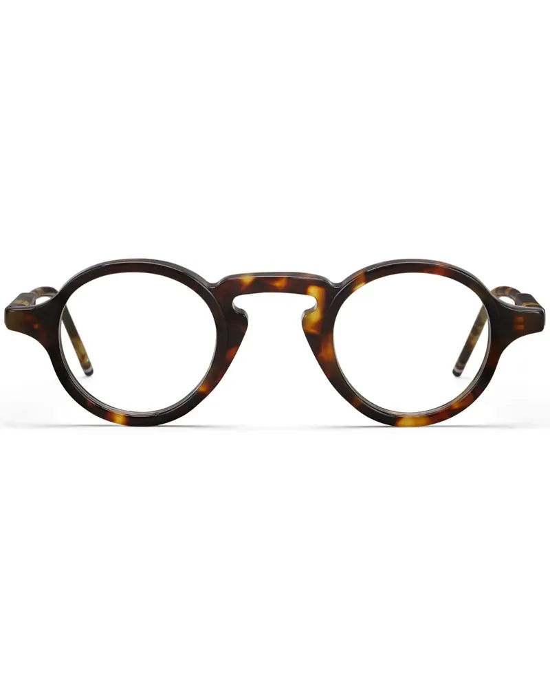 Thom Browne Runde Brille in Schildpattoptik - Braun Braun