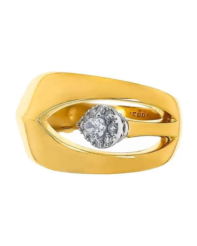 YEPREM 18kt Gelbgoldring mit Diamanten Gold