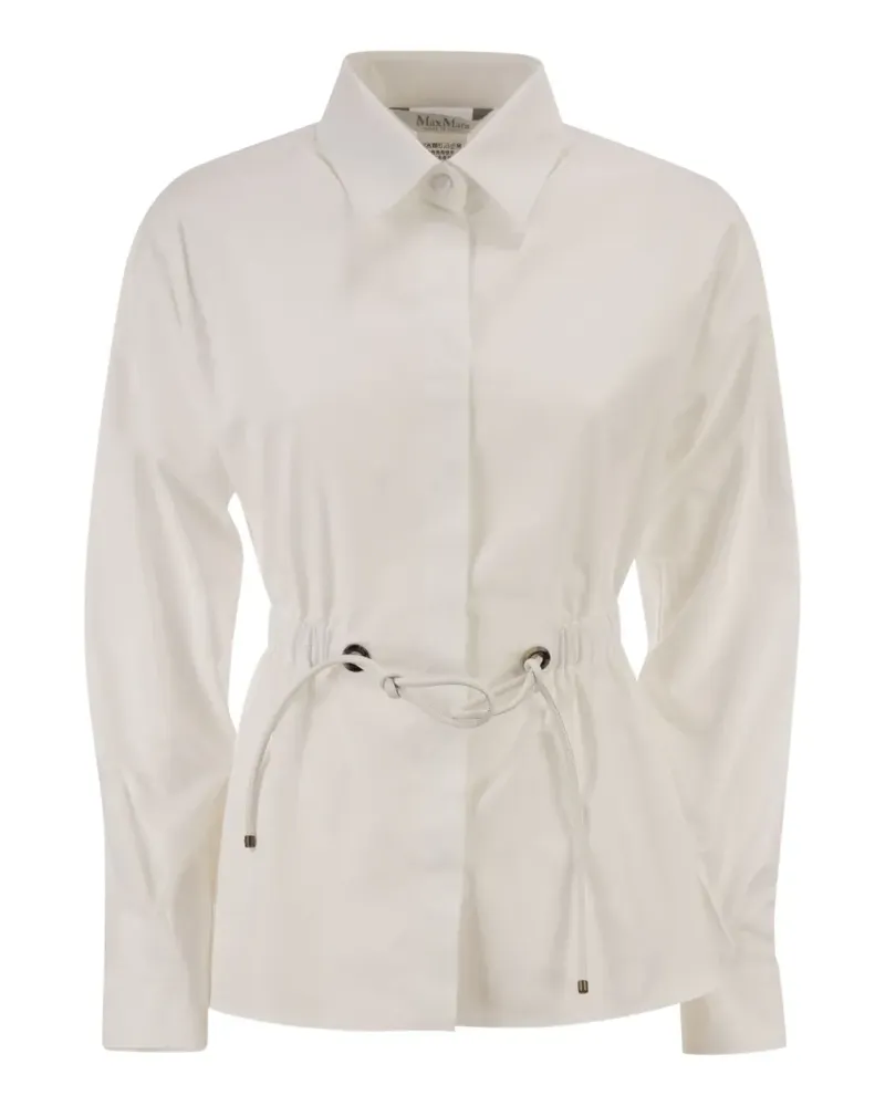 Max Mara MXMTAZZINA elasticated drawstring shirt - Weiß Weiß