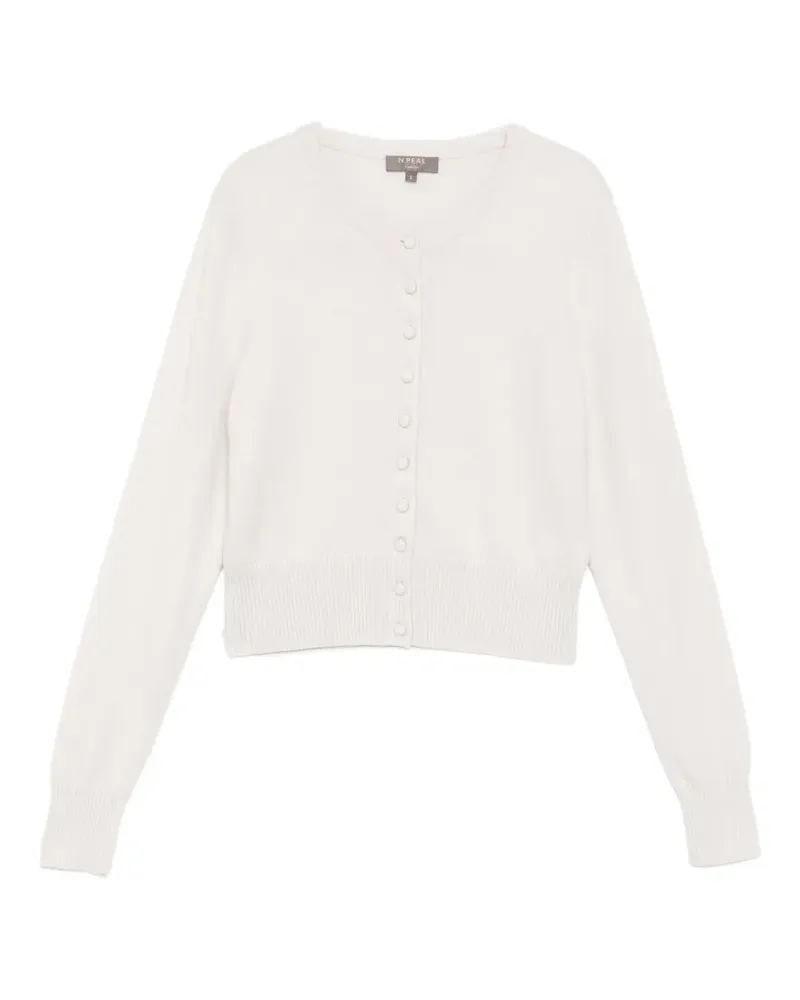 N.Peal Cardigan aus Kaschmir mit Knöpfen - Weiß Weiß