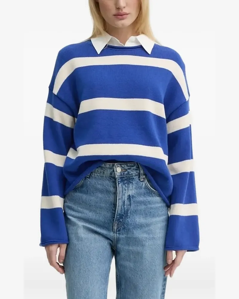 Marc O'Polo Gestreifter Pullover mit Rundhalsausschnitt - Blau Blau