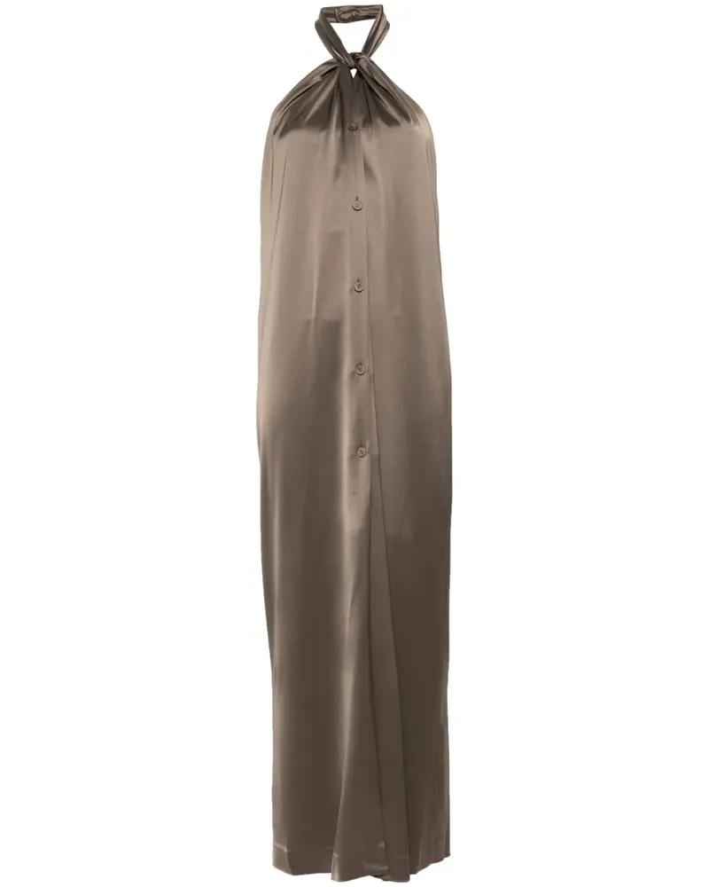 Nanushka Elima Neckholder-Abendkleid aus Satin - Braun Braun