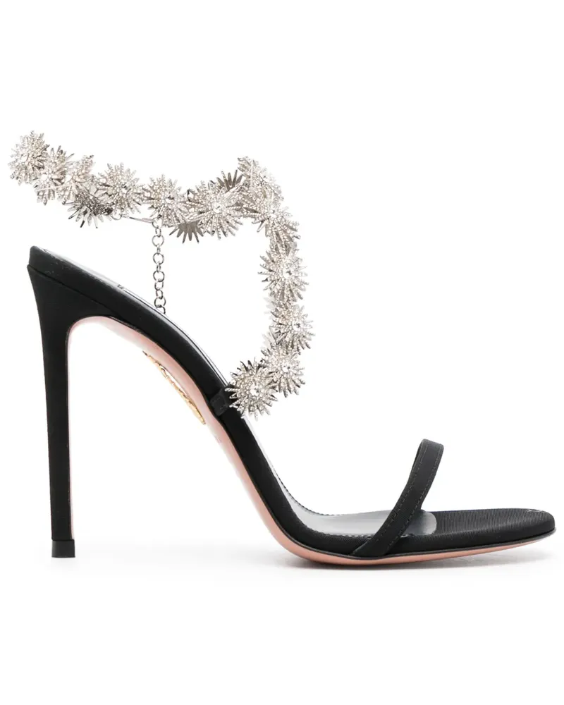 Aquazzura Comet Sandalen mit Kristallen 105mm - Schwarz Schwarz