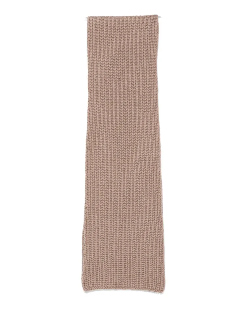 Liska Michaela waffle-knit cashmere scarf - Braun Braun