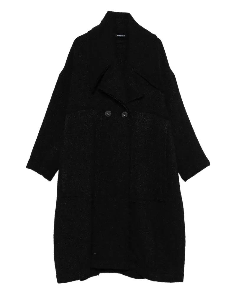 Studiorundholz wool coat - Schwarz Schwarz