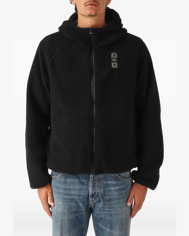 Blauer Wendbare Gustin Kapuzenjacke - Grün Grün