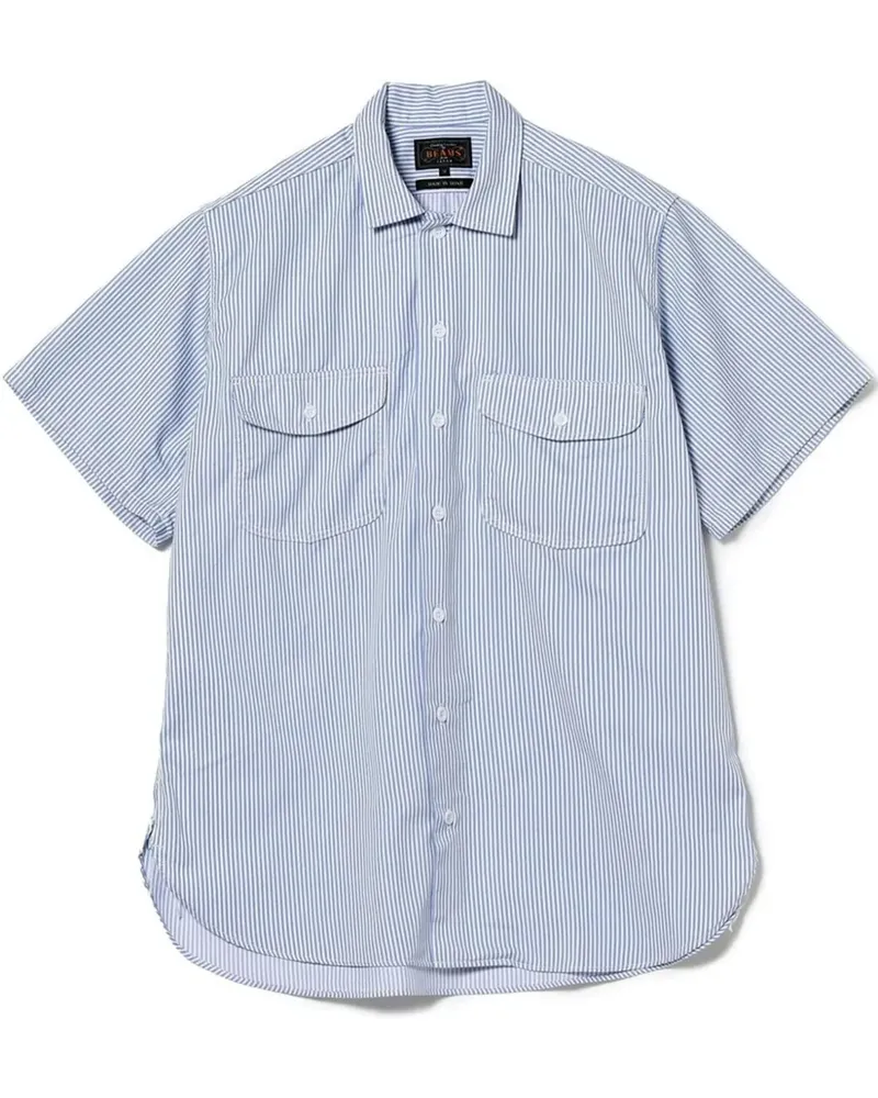 Beams Plus Gestreiftes Hemd - Blau Blau
