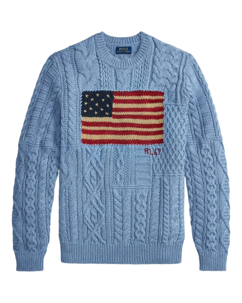 Ralph Lauren Pullover mit Flaggenmotiv - Blau Blau