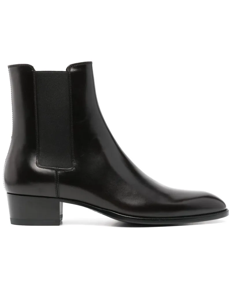 Saint Laurent Wyatt Chelsea-Boots 40mm Braun