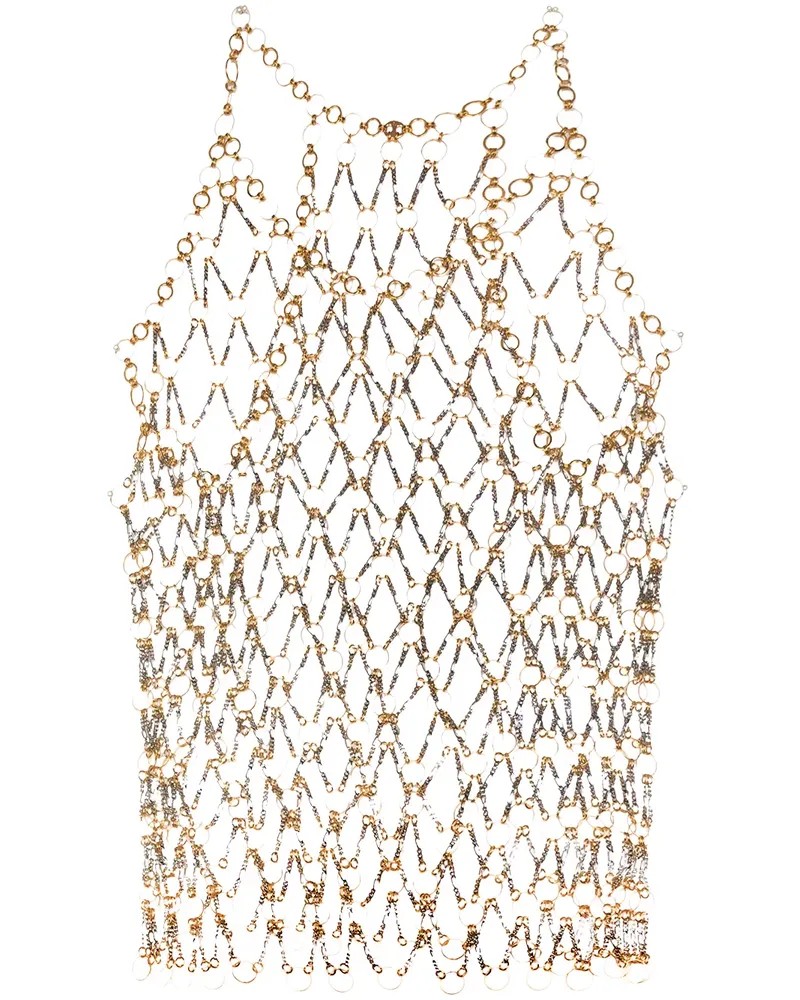 Paco Rabanne Top aus Kettengeflecht - Metallic Metallic