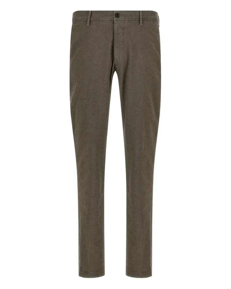 Incotex Tapered-Hose mit Mikro-Karo - Braun Braun