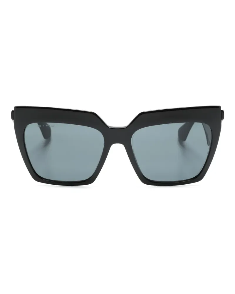 Etro 0001/S Sonnenbrille mit geometrischem Gestell - Schwarz Schwarz