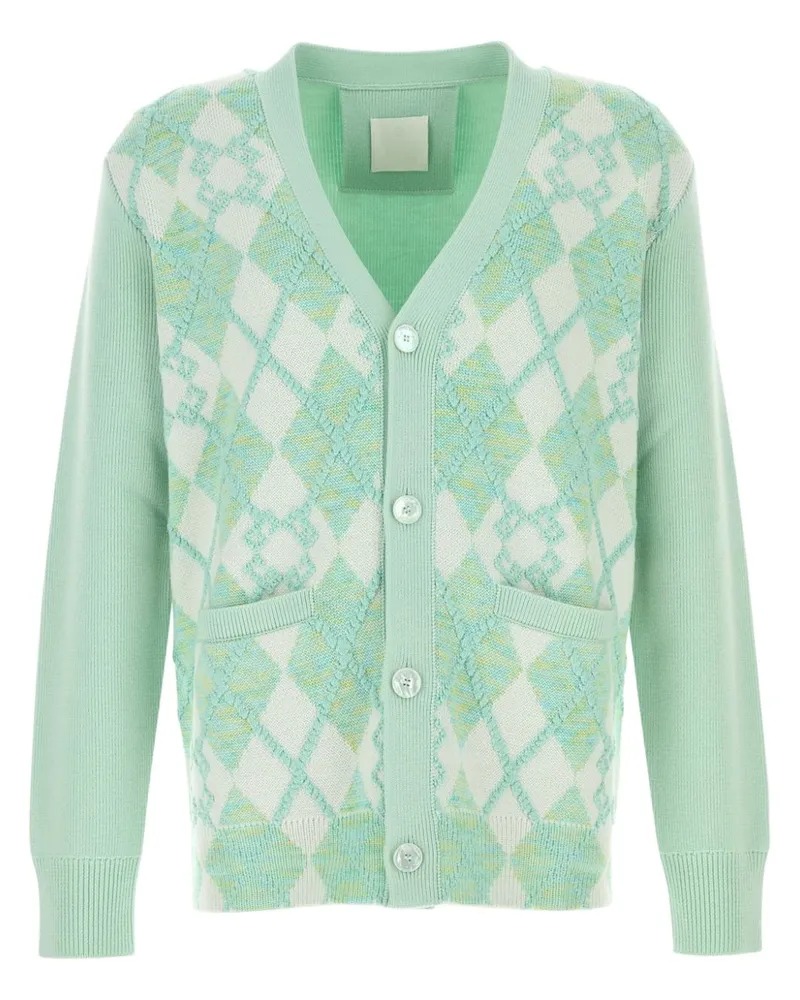 Givenchy Cardigan mit Argyle-Muster - Grün Grün