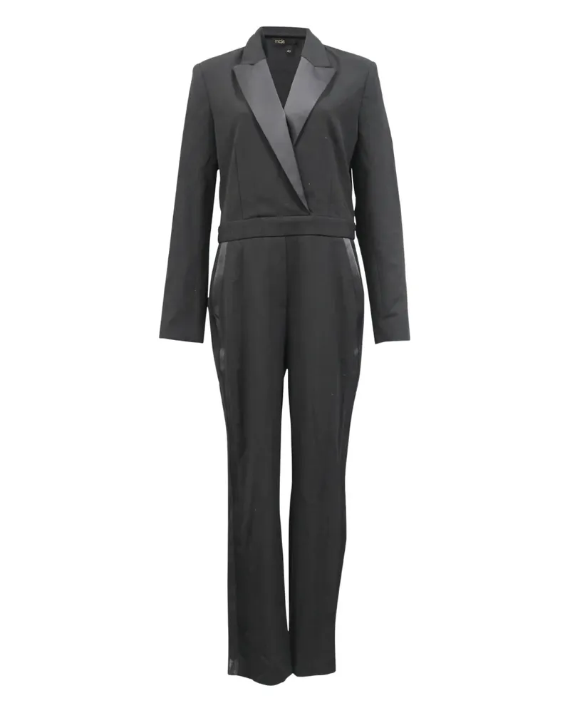 Maje Pacome gabardine jumpsuit - Schwarz Schwarz