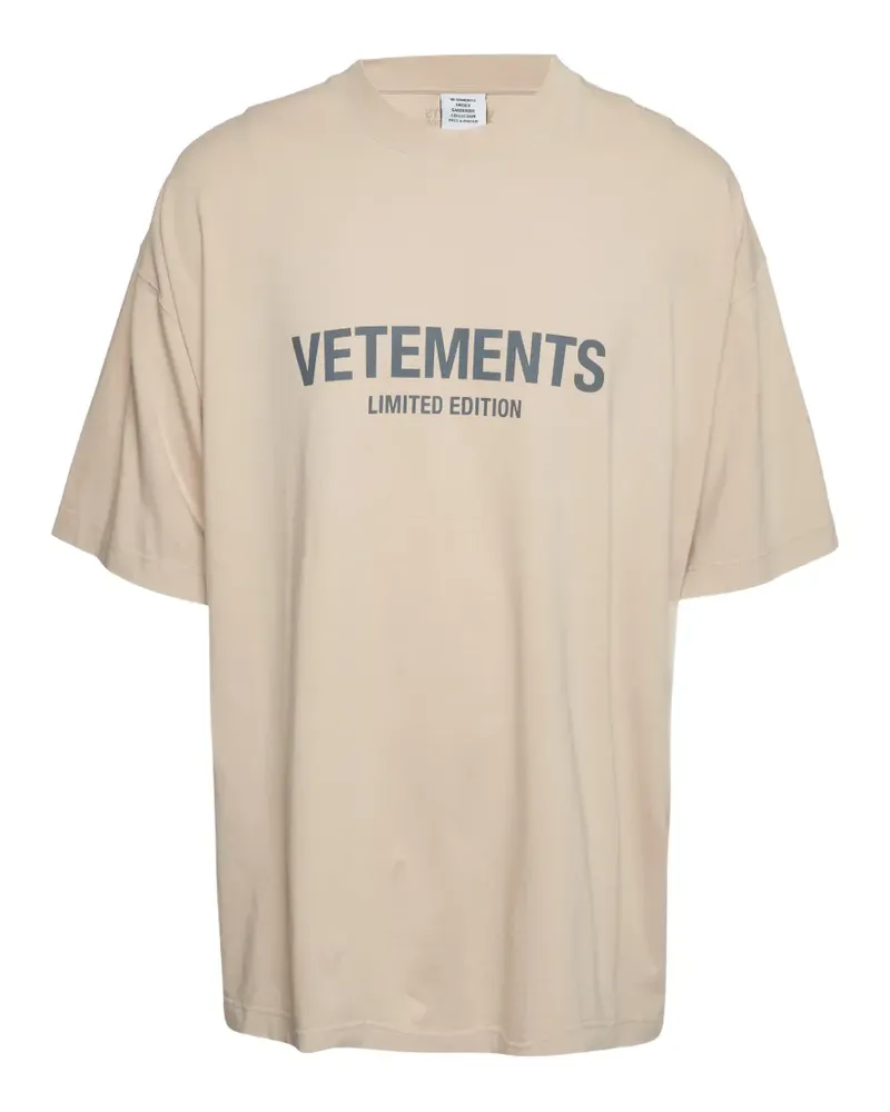 VETEMENTS Limited Edition T-Shirt - Nude Nude