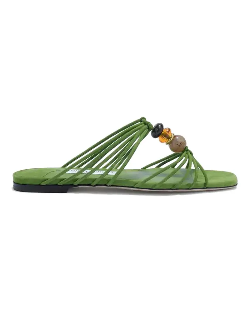 Jimmy Choo Lova bead-embellished sandals - Grün Grün