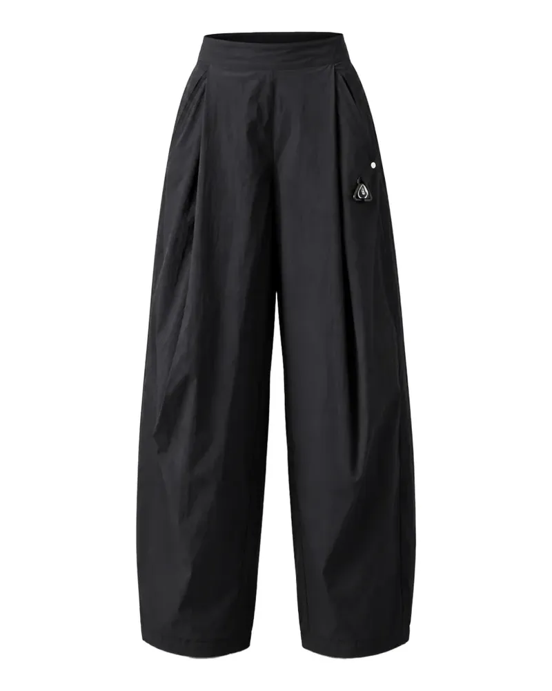 Moose Knuckles pleated wide-leg trousers - Schwarz Schwarz